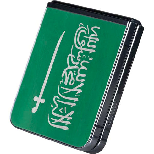 Saudi Arabia Flag Distressed Galaxy Z Flip5 5G Skin